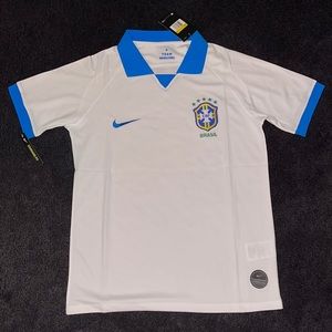 Brazil white soccer jersey size small